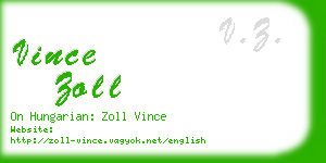 vince zoll business card